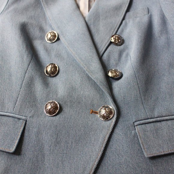 Veronica Beard Light Blue Jean Jacket - Picture 8 of 15